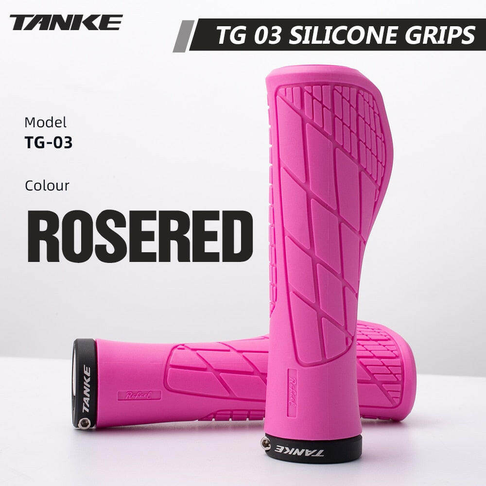 TANKE Bike Silicone handle cover 1Pair MTB Mountain road Bicycle Handlebar Grip Cover Anti-slip Strong Support Single locking ha-WAYBIKER