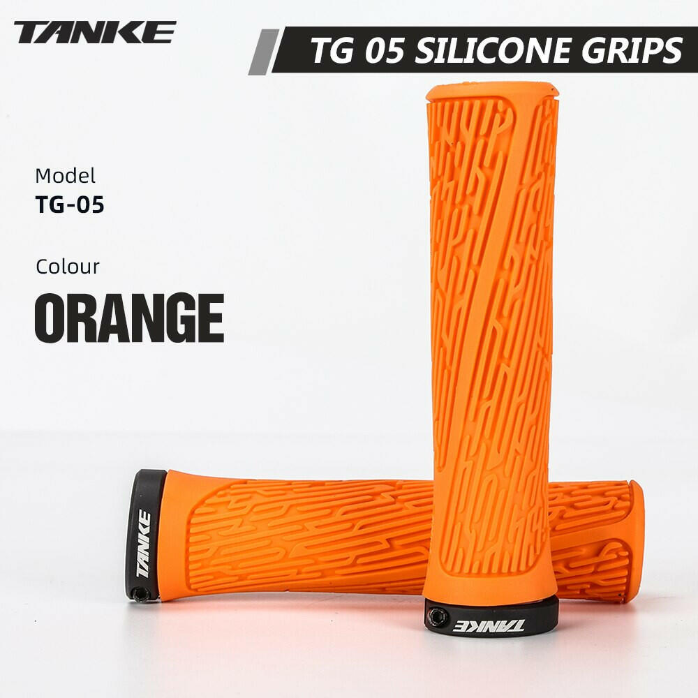 TANKE folding Bike Handlebar Grip Silicone handle grip 1Pair MTB Mountain road Bicycle Cover Anti-slip Strong Support Single-WAYBIKER