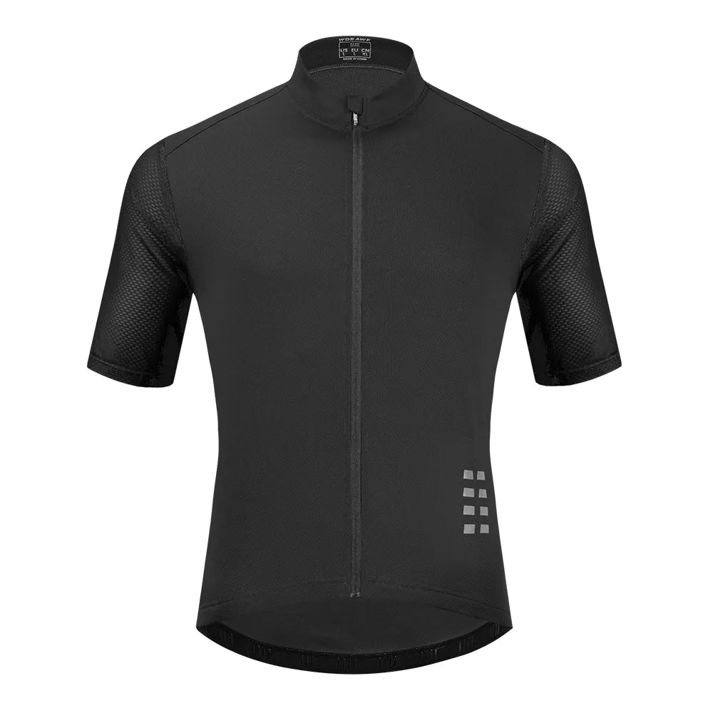 WOSAWE Men's Cycling Jersey Breathable MTB Jersey Bicycle Shirts Short Downhill Bike Wear Summer Mountain Bicycle Clothing Top-WAYBIKER