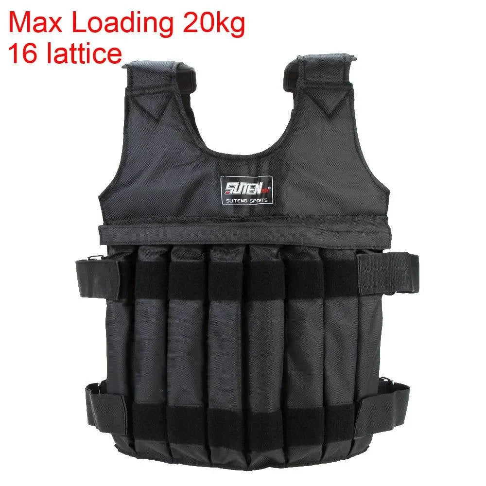 SUTEN 20kg/50kg Loading Weighted Vest For Boxing Training Workout Fitness Equipment Adjustable Waistcoat Jacket Sand Clothing-WAYBIKER