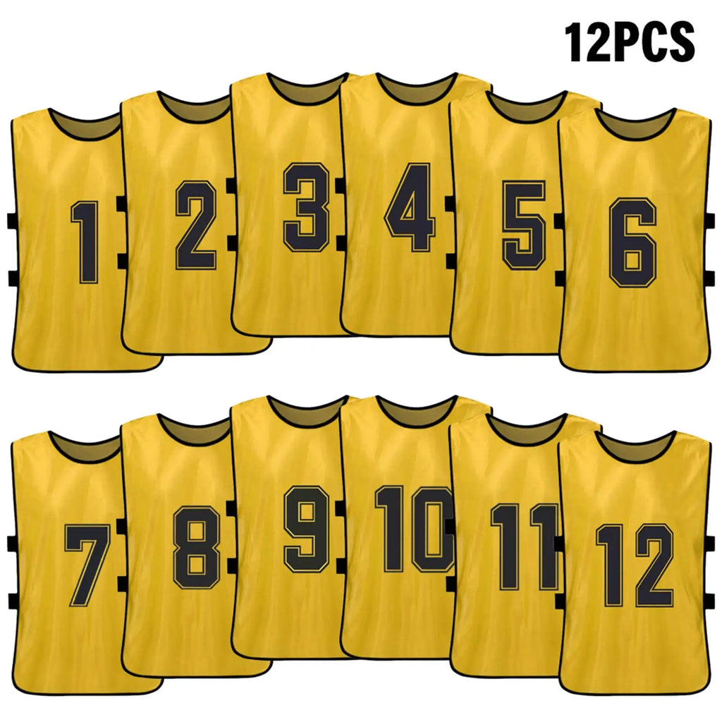 Soccer Pinnies Quick Drying Football Team Jerseys Youth Sports Scrimmage Soccer Team Training Numbered Bibs Practice Sports Vest-WAYBIKER