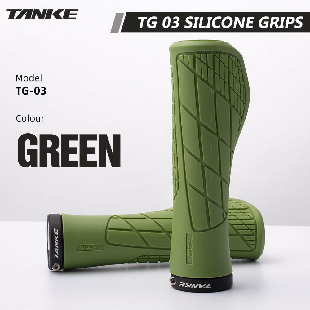 TANKE Bike Silicone handle cover 1Pair MTB Mountain road Bicycle Handlebar Grip Cover Anti-slip Strong Support Single locking ha-WAYBIKER