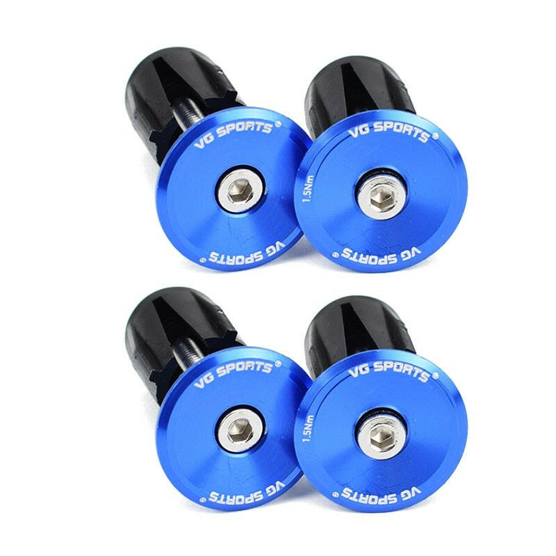 VG sports 1 pair Bike Grip Handle Bar End Cap Aluminium Alloy MTB Handlebar Grips Plugs Caps for Bicycle Handlebar Accessories-WAYBIKER