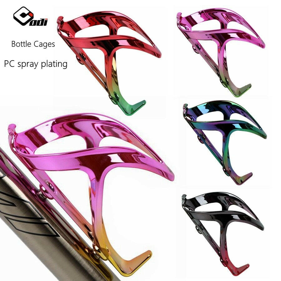 ODI bicycle bottle cage electroplating rainbow fiberglass nylon MTB bike water cup holder water bottle bracket riding equipment-WAYBIKER
