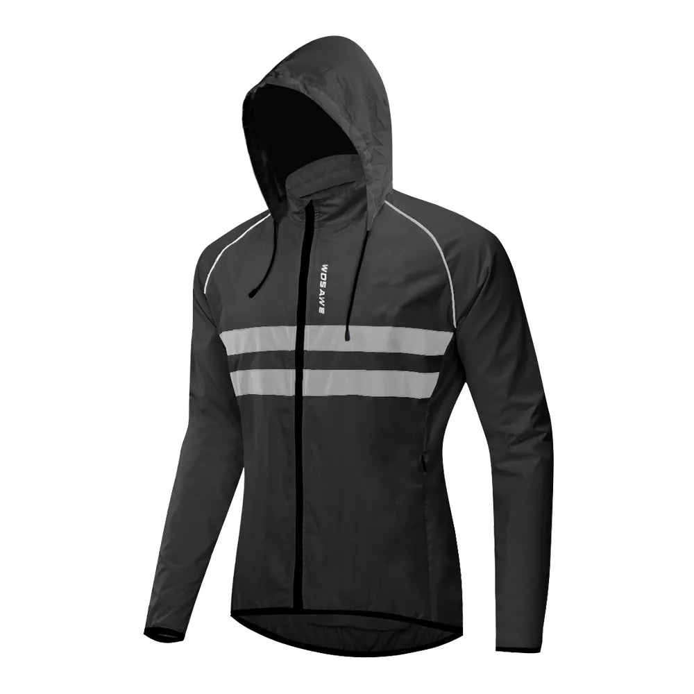 WOSAWE Men's Cycling Jacket High Visibility MultiFunction Jersey Road MTB Bike Bicycle Windbreaker Windproof Quick Dry Jacket-WAYBIKER