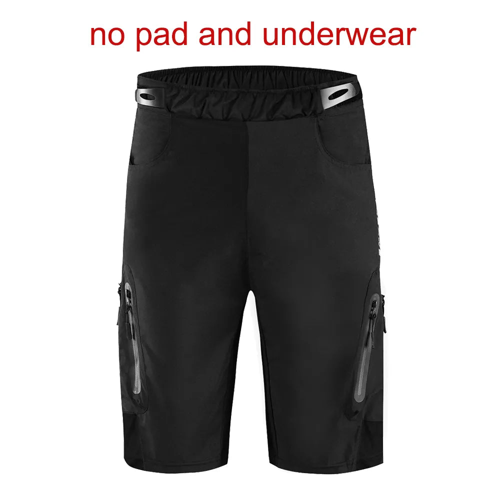 WOSAWE Men's Cycling Padded Shorts With Non-Remove Cycling Underwear Bike Downhill MTB Shorts Loose Fit Sports Bicycle Short-WAYBIKER