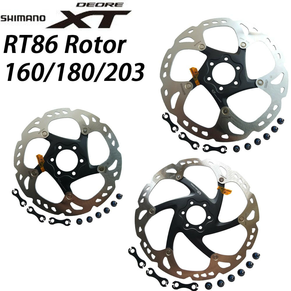 Shimano Deore XT SLX RT76/26/56/66/86 Bike Brake Disc 6 Bolt Ice Point Technology MTB Mountain Bicycle Disc 160MM 180MM 203MM-WAYBIKER