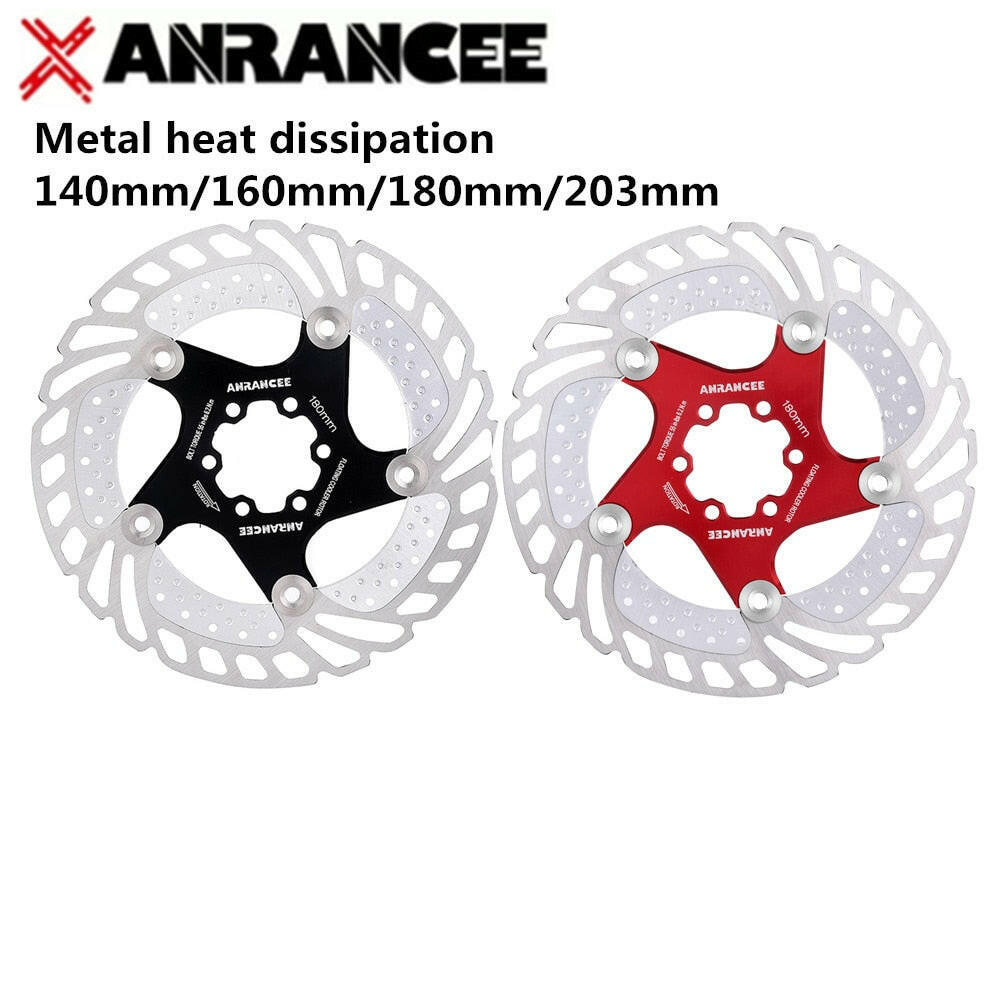 ANRANCEE Mountain Bike Cooling Disc Brake Floating Pads 140mm 160mm 180mm 203mm 6 Bolts Cool Down Bicycle Rotor VS RT99 RT86
