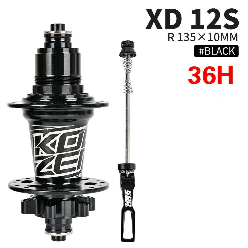 Koozer bicycle Hub 28 32 36Holes XM490 XX1 XD Cassette Body Hubs Sealed 4 Bearing Mountain Bike Rear Hub 10*135mm QR 12*142mm-WAYBIKER
