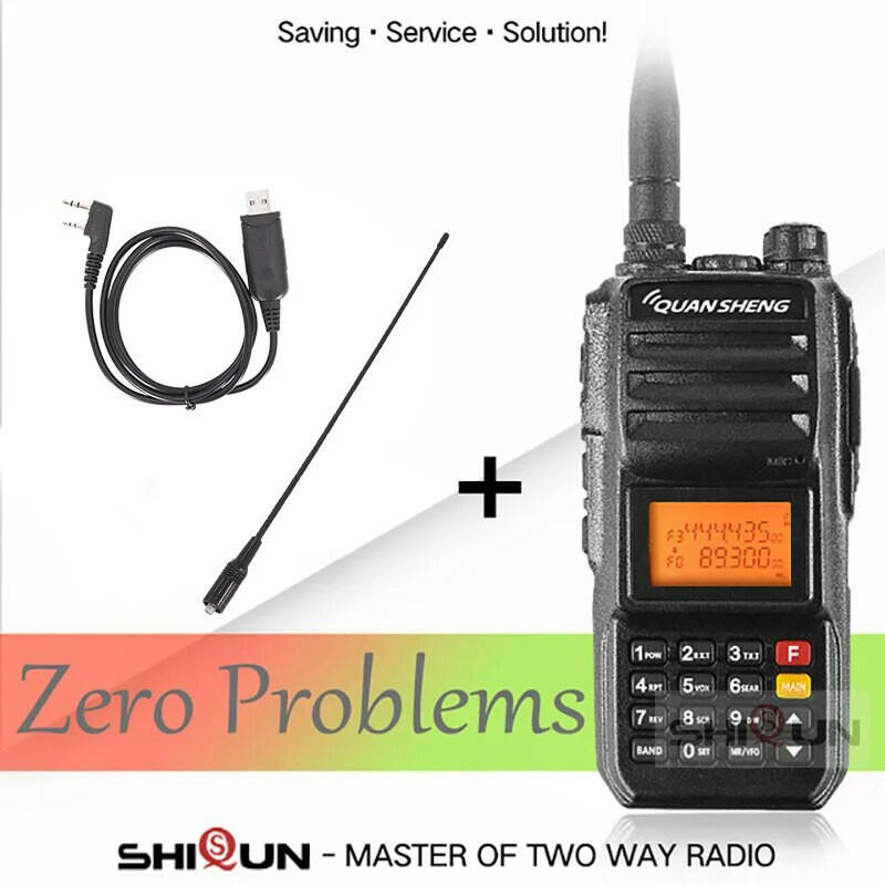 Walkie-Talkie 10KM QuanSheng TG-UV2 Plus 10W Long Range Talkie Walkie 10KM 4000mah Radio 10 KM Vhf Uhf Dual Band Analog UV2 Plus-WAYBIKER