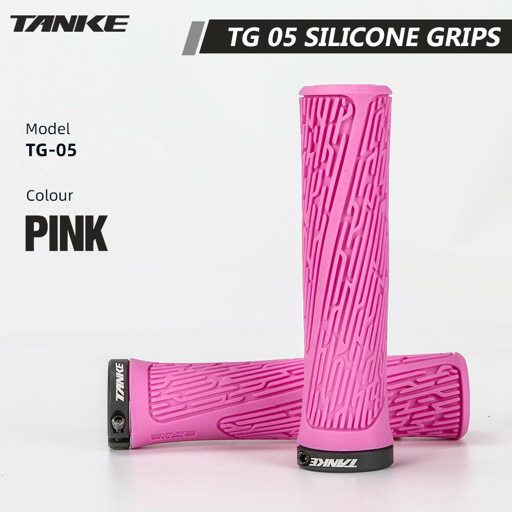 TANKE folding Bike Handlebar Grip Silicone handle grip 1Pair MTB Mountain road Bicycle Cover Anti-slip Strong Support Single-WAYBIKER