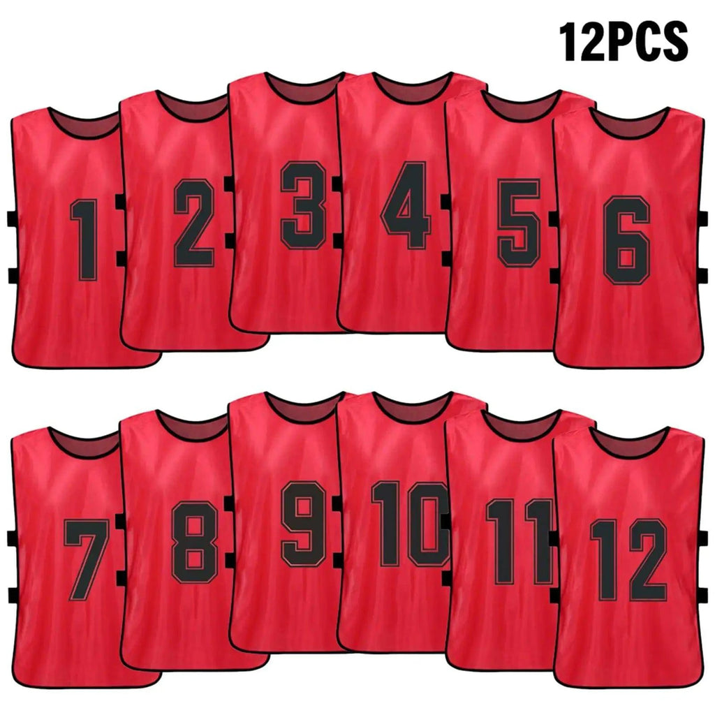Soccer Pinnies Quick Drying Football Team Jerseys Youth Sports Scrimmage Soccer Team Training Numbered Bibs Practice Sports Vest-WAYBIKER