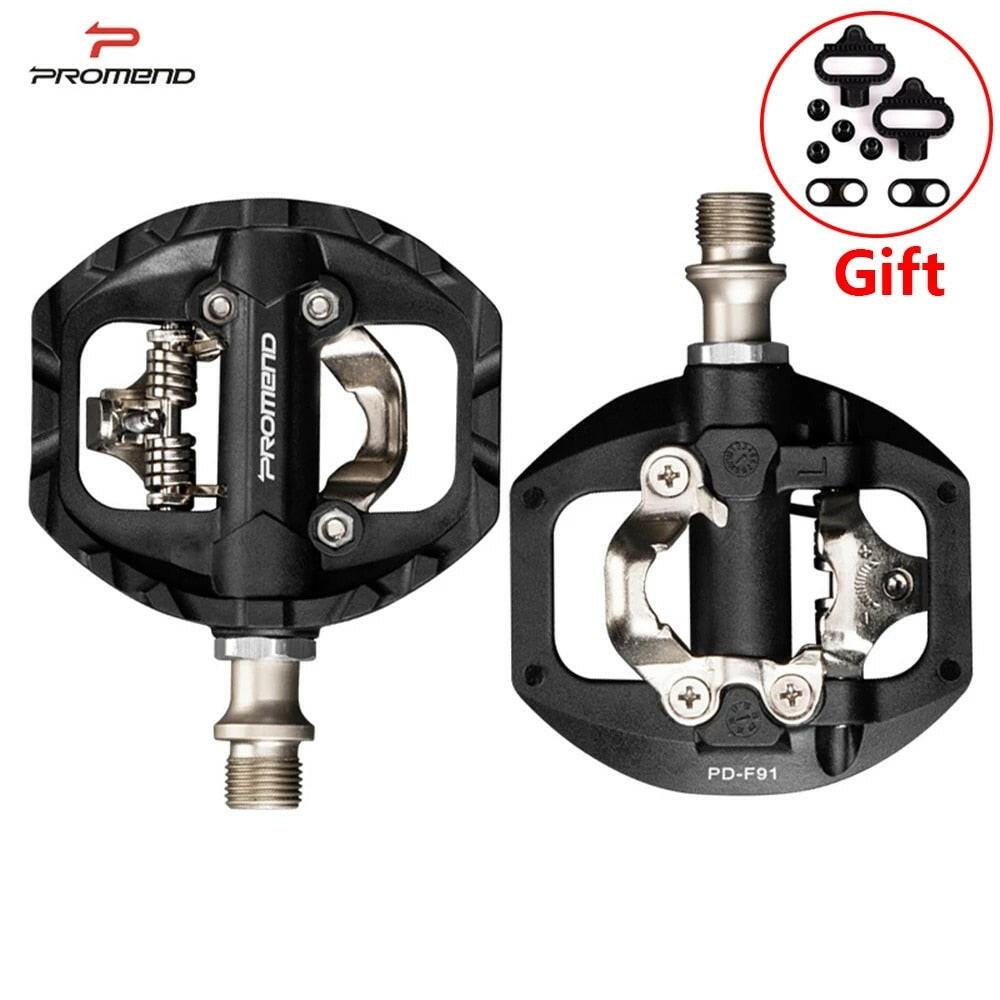 Promend MTB Bike pedal aluminium alloy bearing Mountain Dual-Use Self-locking Pedals Flat Bike Pedals for SHIMAN LOOKING KEOR-WAYBIKER
