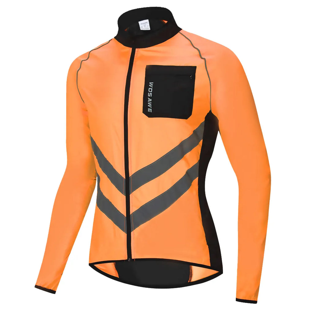 WOSAWE Men's Cycling Jacket High Visibility MultiFunction Jersey Road MTB Bike Bicycle Windbreaker Windproof Quick Dry Jacket-WAYBIKER