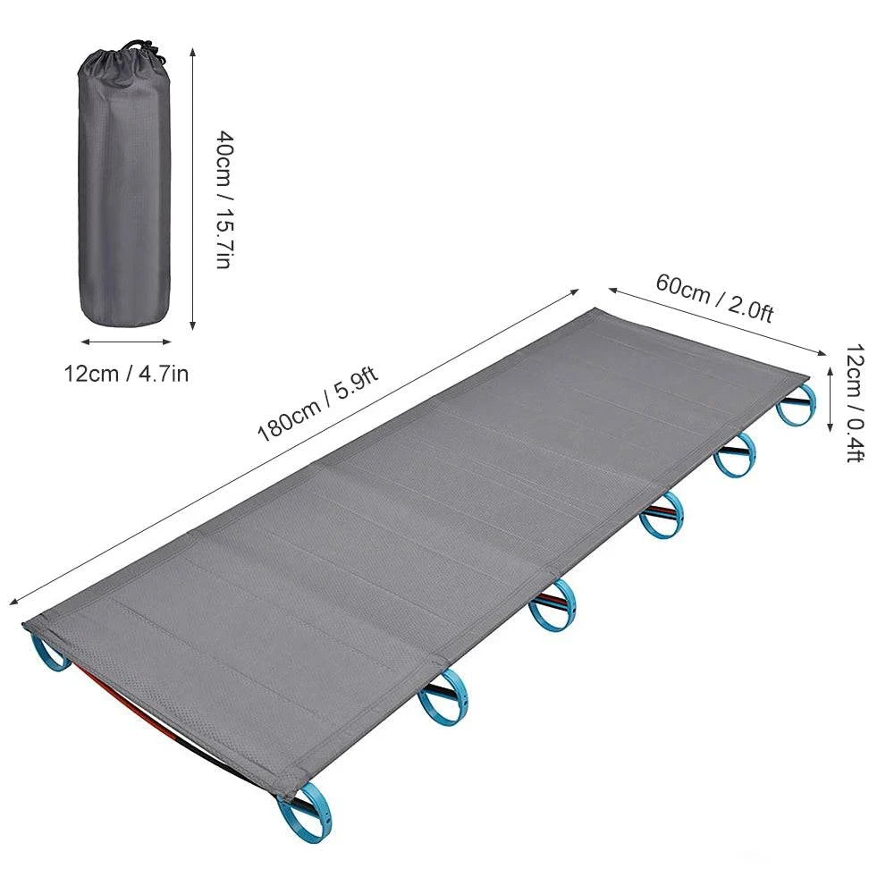Outdoor Camping Cot Compact Folding Cot Bed for Outdoor Backpacking Camping Cot Bed Ultralight Folding Tent Bed for Hiking-WAYBIKER
