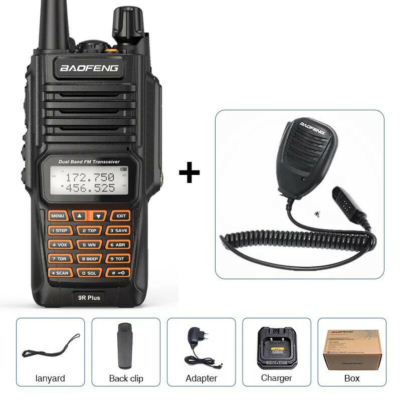 Baofeng UV-9R Pro IP68 Waterproof  Walkie Talkie Dual Band 16KM S22 Radio VHF UHF CB Ham Radio UV-9R Plus Portable Two Way Radio-WAYBIKER