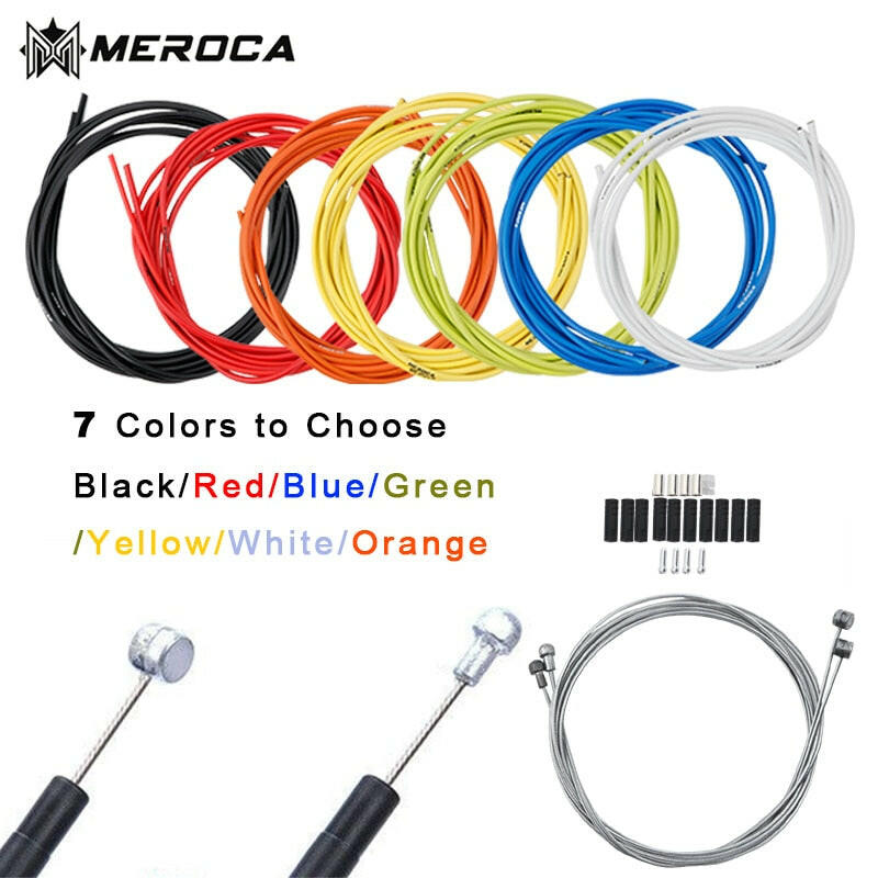 MEROCA Mountain Bike Brake / Speed Shift Cable Kit 2m 2.5m Road Bike BMX High Quality Brake Cable Speed Cable-WAYBIKER
