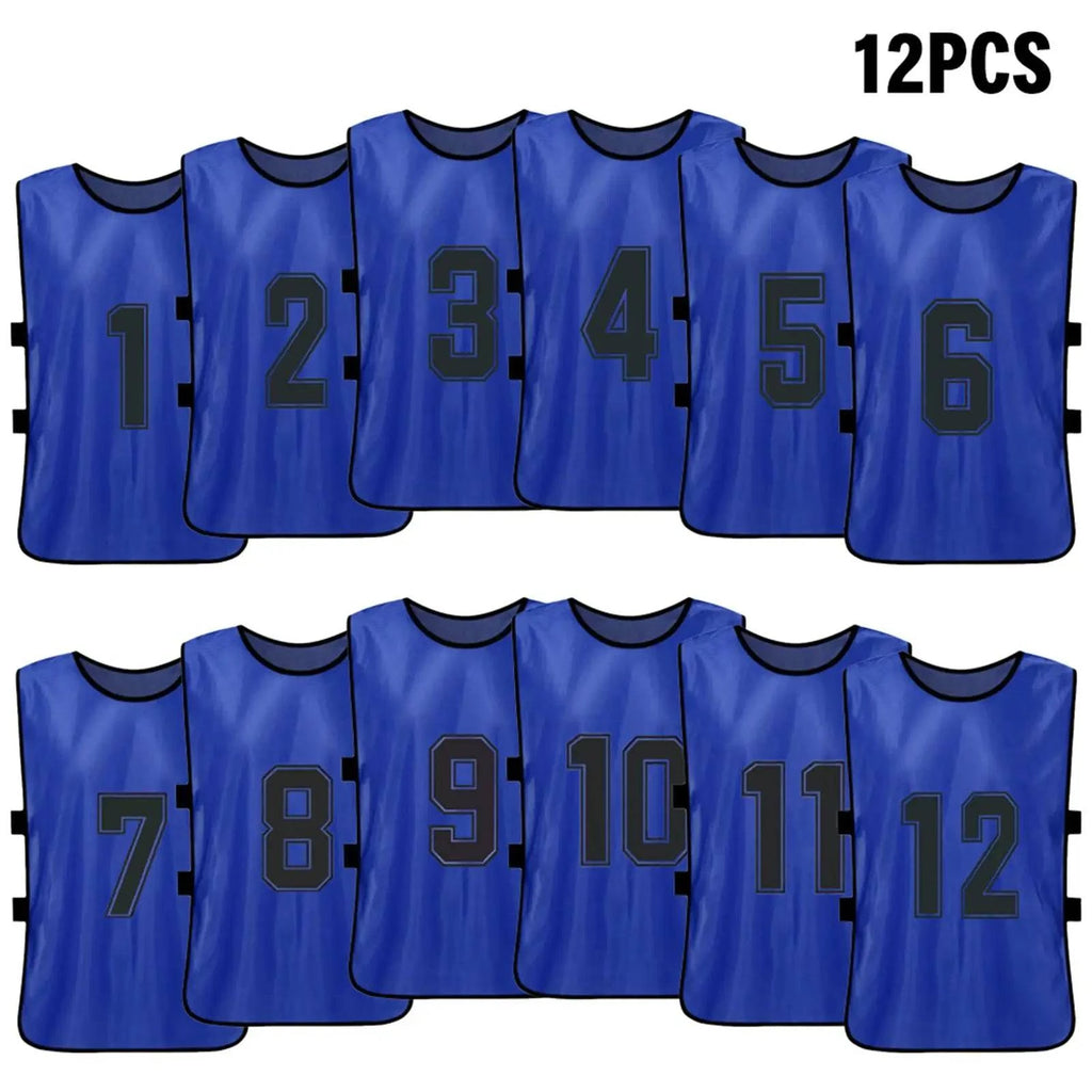 Soccer Pinnies Quick Drying Football Team Jerseys Youth Sports Scrimmage Soccer Team Training Numbered Bibs Practice Sports Vest-WAYBIKER