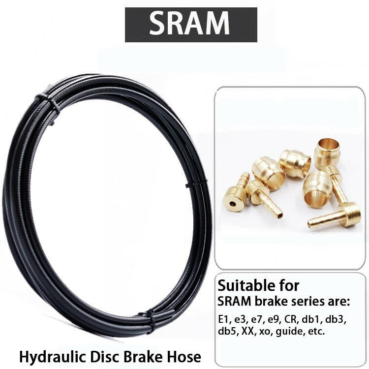 BH59 BH90 Sram Magura Bike Brake Hose MTB Hydraulic Disc Brake Tube 2.5M Connector Insert Olive Set for mt200 m315 m395 m6000-WAYBIKER
