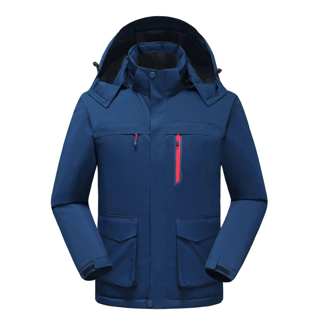 2021 New Heated Jacket with Detachable Hood Winter Warm Heating Jackets Waterproof Rain Coat Windbreaker Clothing Jacket Men-WAYBIKER