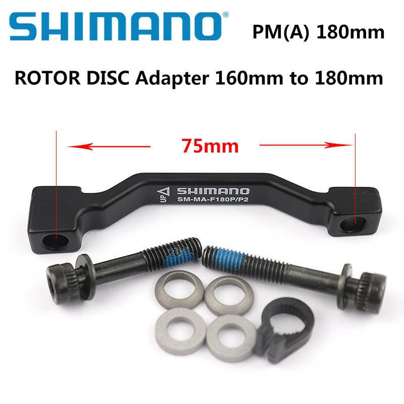 SHIMANO Original Disc Brake Adapter PM A pillar Disc Brake Bracket For 180mm 203mm Rotor RT86 RT81 RT56 shimano F180P/P2 F203P/P