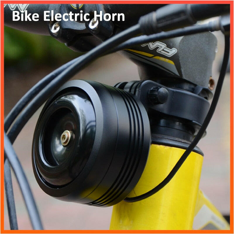 Bicycle Bell Electric Horn with Alarm Super Sound for Scooter MTB Bike USB Charging 1300mAh Safety Anti-theft Alarm 125db Loud