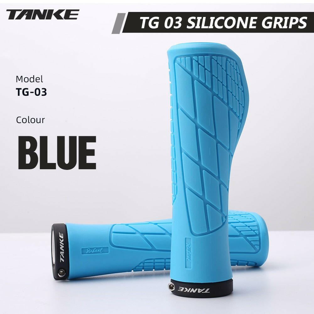TANKE Bike Silicone handle cover 1Pair MTB Mountain road Bicycle Handlebar Grip Cover Anti-slip Strong Support Single locking ha-WAYBIKER