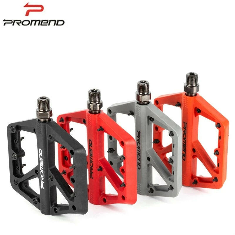 PROMEND Mountain Bicycle Pedal BMX Big Foot Nylon Fiber 16 pin Anti-Slip Ultralight Pedals Cycling 9/16F-WAYBIKER