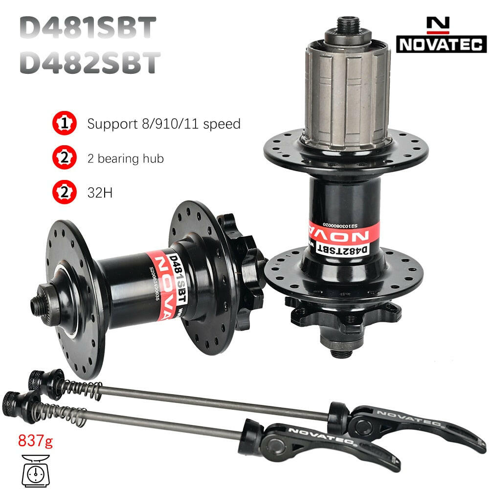NOVATEC Bicycle Hubs Parts MTB Bike Hub 32 Holes 8 9 10 11 Speed  Sealed Bearings D481SBT D482TSBT HG 11V Cassette-WAYBIKER