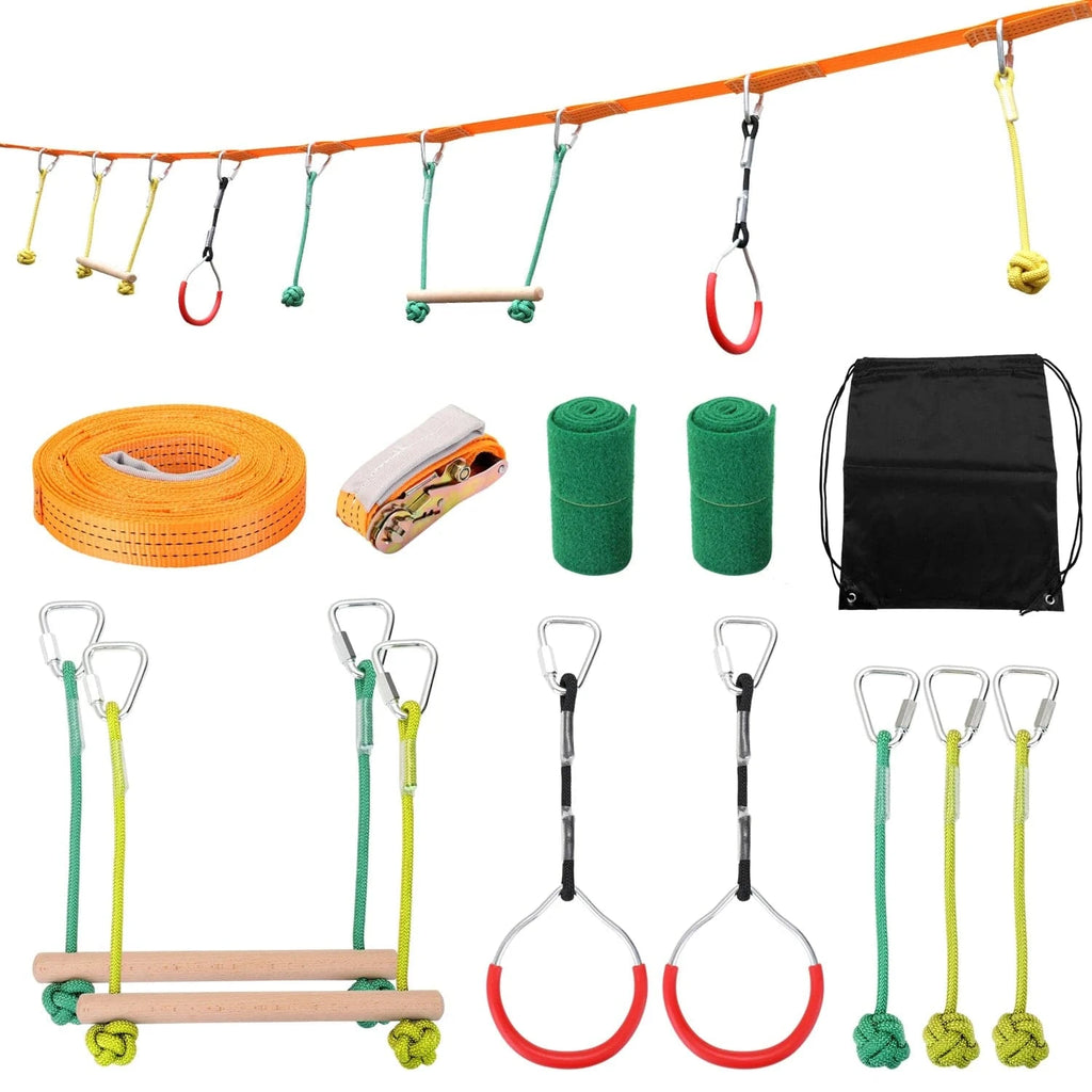 Children Climbing Ninja Rope Obstacle Training Equipment Kids Fun Slack Line Outdoor Children's Sports Equipment-WAYBIKER