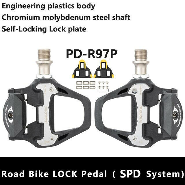 Road Bike self-locking pedals Palin bearing pedals Suitable for for SHIMANO SPD lock plate bicycle pedal for LOOK KEO lock plate-WAYBIKER