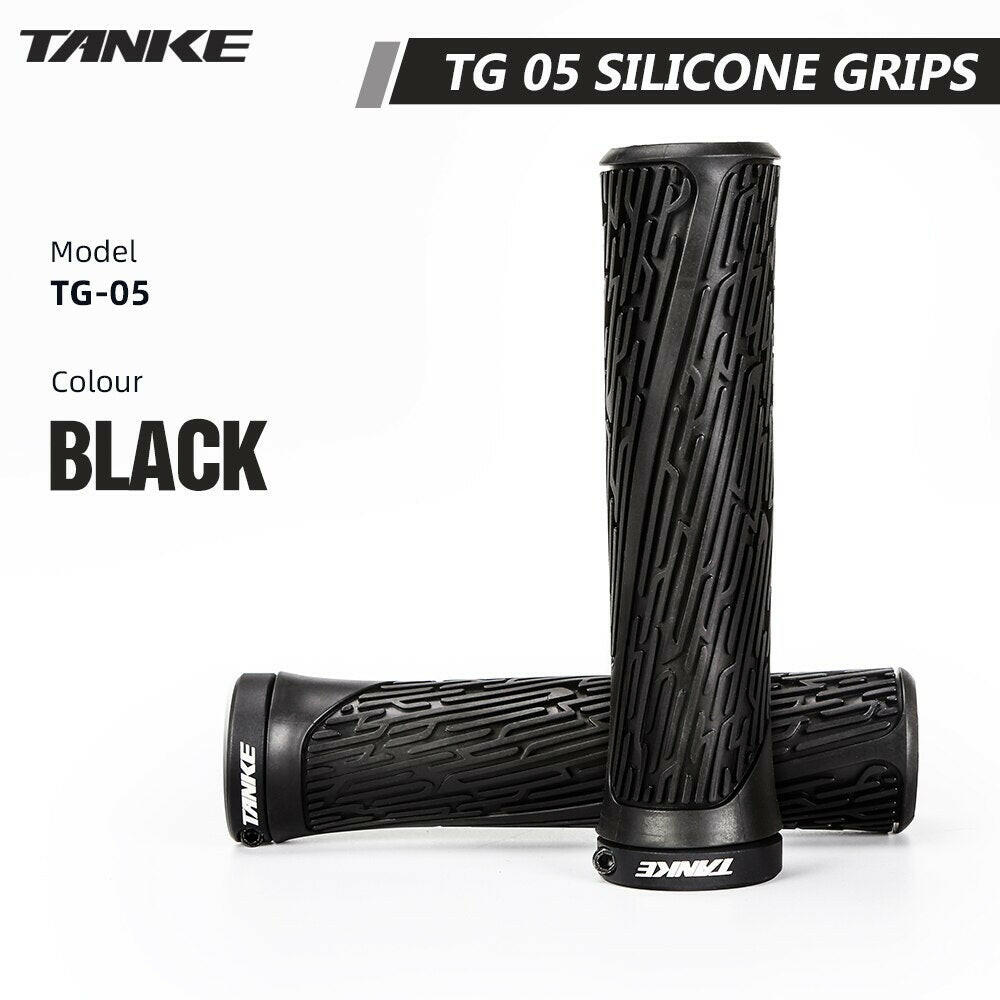 TANKE folding Bike Handlebar Grip Silicone handle grip 1Pair MTB Mountain road Bicycle Cover Anti-slip Strong Support Single-WAYBIKER