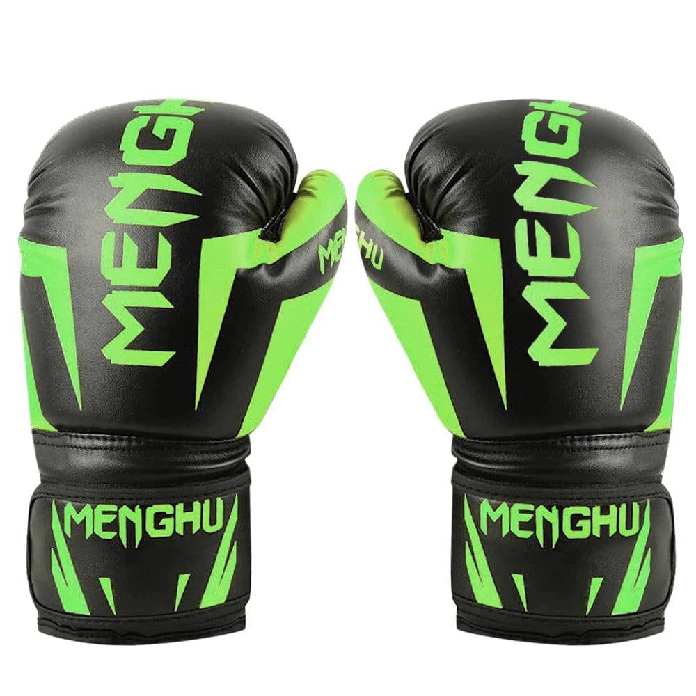 1 Pair Boxing Gloves with Wrist Support Straps Muay Thai MMA Punching Training Bag Gloves Handwraps Kick Boxing Sports Mittens-WAYBIKER