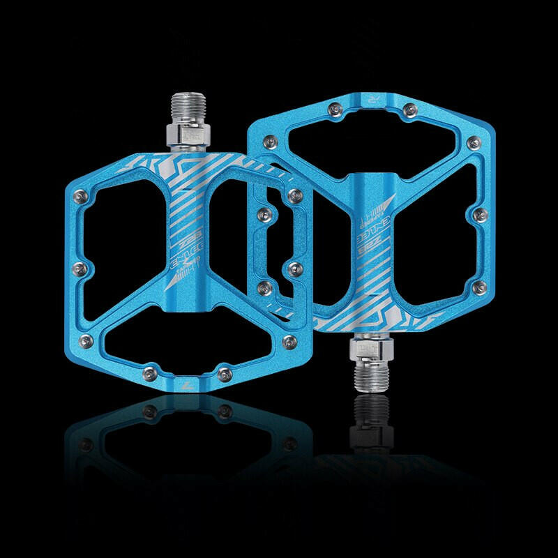 ENLEE MTB Bicycle Pedal Aluminum Alloy Wide Flat XC DH Bicycle Pedal Ultra Light Bicycle Pedal BMX Parts-WAYBIKER