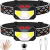 2 pack Powerful LED Headlight Sensor Head Light USB Rechargeable Headlamp Head Torch Waterproof Flashlights  for Camping Hiking-WAYBIKER