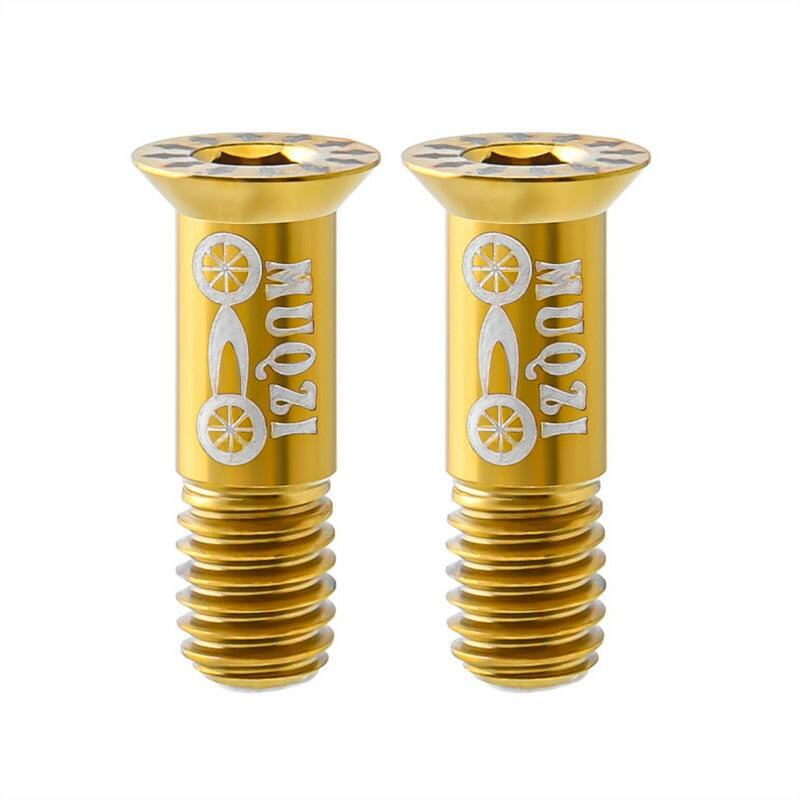 MUQZI 2PCS Bike M5 Titanium Screws Rear Derailleur Jockey Wheel Screws Pulley Guide Wheel Fixed Bolts MTB Road Accessories Parts-WAYBIKER