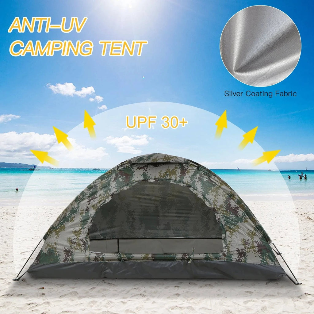 Outdoor Camping Tent Travel Ultralight Beach Tent Mesh Net Waterproof Anti-UV Awning with Roof Shield for Fishing Hiking Picnic-WAYBIKER