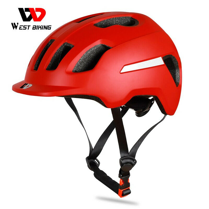 WEST BIKING Ultralight Bicycle Helmet Adjustable Electric Bike Safety Cap MTB Mountain Road Motorcycle Men Women Cycling Helmet-WAYBIKER