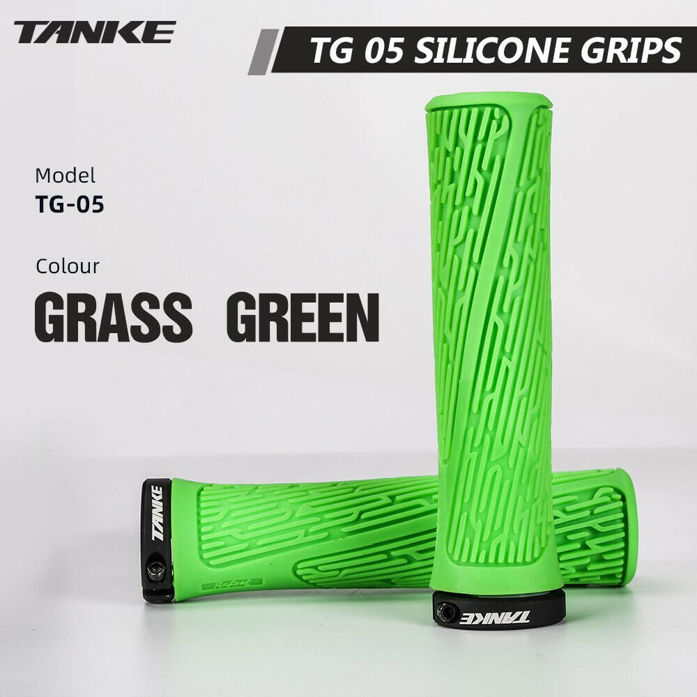 TANKE folding Bike Handlebar Grip Silicone handle grip 1Pair MTB Mountain road Bicycle Cover Anti-slip Strong Support Single-WAYBIKER