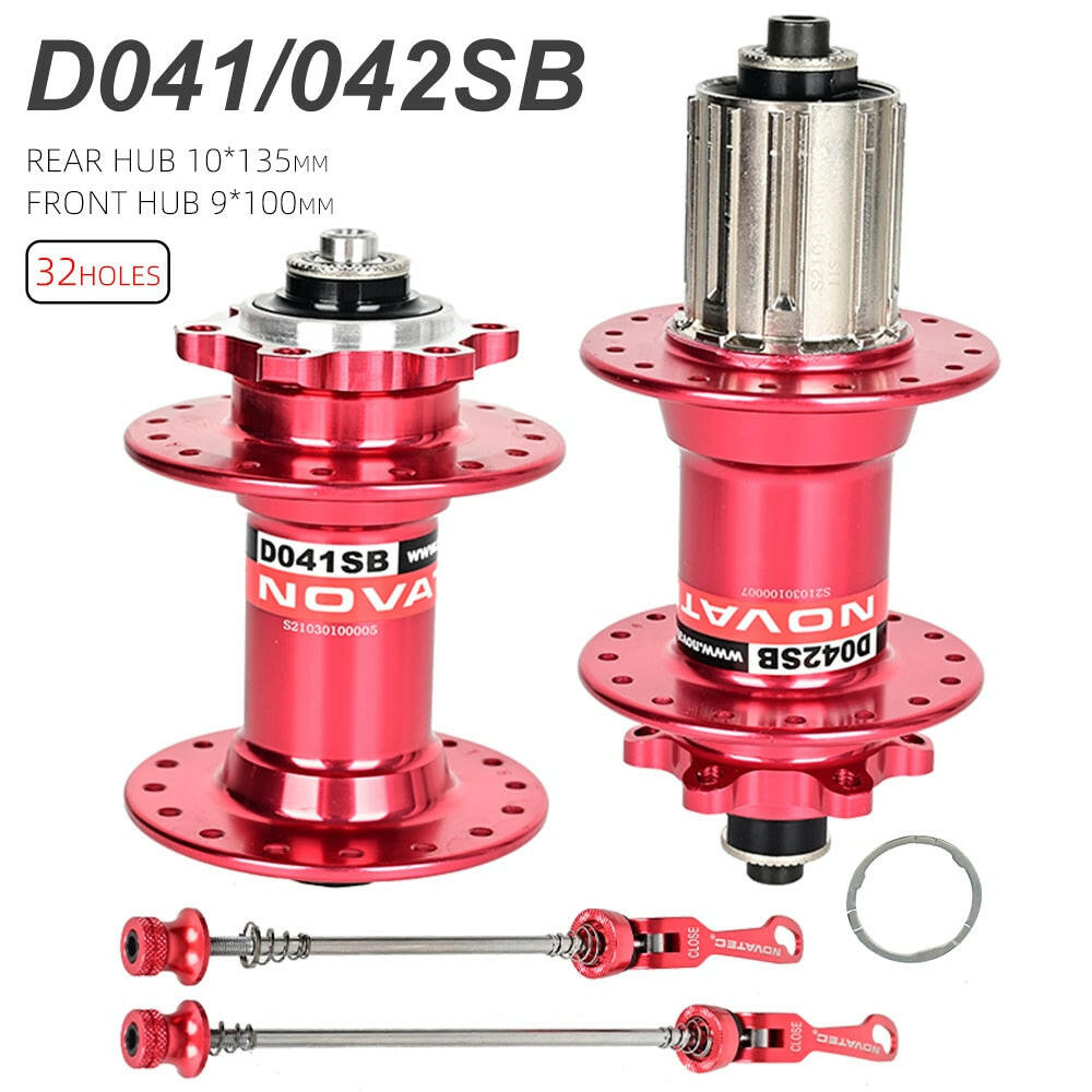 NOVATEC D041SB/D042SB Bicycle Hub 28/32/36 Hole 6-Bolt Disc Brake Mountain Bike Hub for 8/9/10/11/12 Speed HG Structure Cassette-WAYBIKER