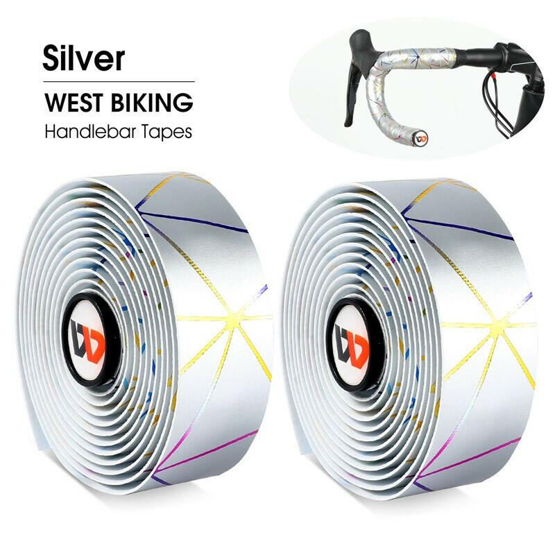 WEST BIKING Soft Bicycle Handlebar Tape EVA PU Bike Bar Tape Professional Cycling Damping Anti-Vibration Wrap With 2 Bar Plugs-WAYBIKER