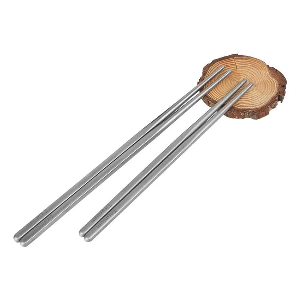 Pure Titanium Chopsticks Hollow Chopsticks Outdoor Tableware Camping Chopsticks Camping Equipment for Hiking-WAYBIKER