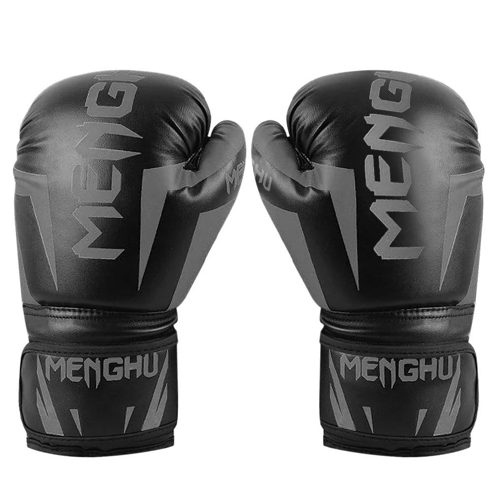 1 Pair Boxing Gloves with Wrist Support Straps Muay Thai MMA Punching Training Bag Gloves Handwraps Kick Boxing Sports Mittens-WAYBIKER