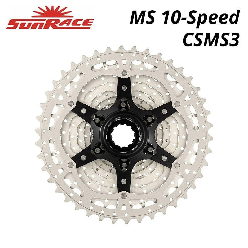 SunRace CSMS3 10 Speed Wide Ratio Bike Bicycle Cassette 10S Mountain Compatible Shimano Deore M4100 M6000 10V FreeWheel-WAYBIKER