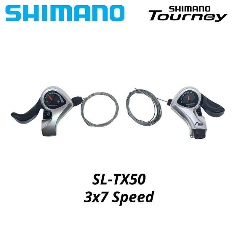 Shimano TX50 Tourney SIS SL-TX50 Bicycle Shift Lever 3*6s 3*7s 3v Left 6v Right 7v 18 21 Speed Pair tx50 Shifters Gear Cable-WAYBIKER
