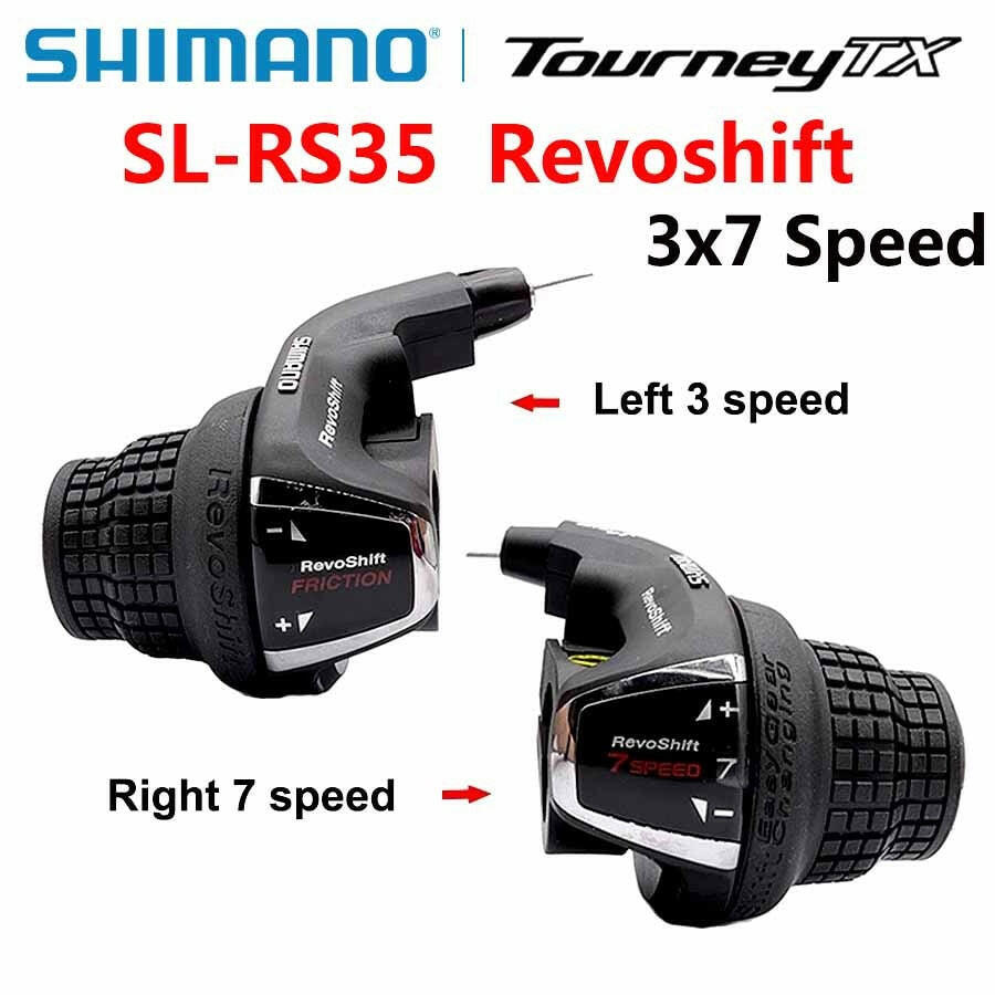 Shimano Tourney SL-RS35 Revoshift grip bike Twist Shifter lever 3*6s 3*7s 18S 21s bicycle Comb with grips RS35 as RS31 RS36-WAYBIKER