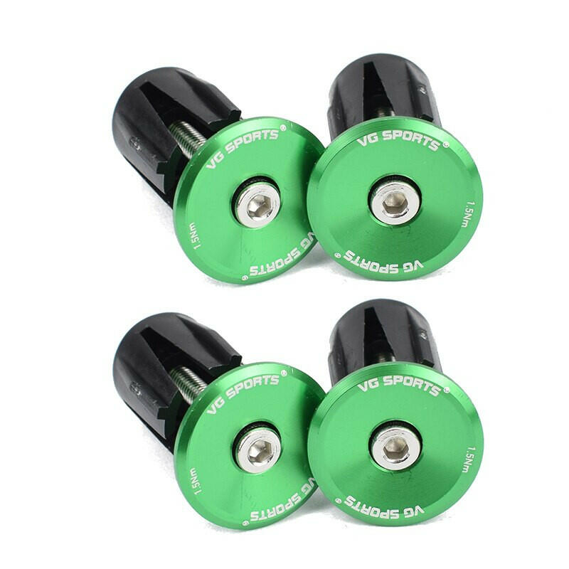 VG sports 1 pair Bike Grip Handle Bar End Cap Aluminium Alloy MTB Handlebar Grips Plugs Caps for Bicycle Handlebar Accessories-WAYBIKER