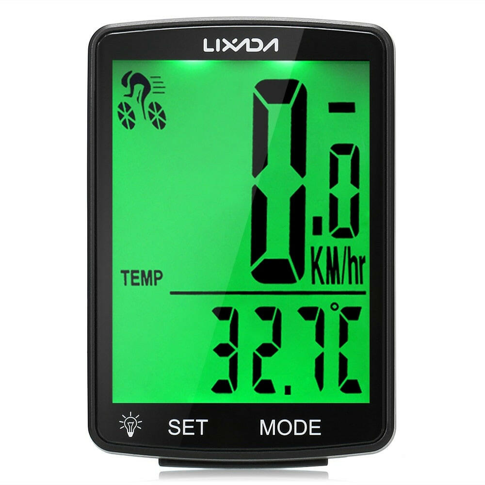 LIXADA Wireless MTB Bike Computer Mountain Bike Speedometer IPX6 Waterproof Temperature Measuring Stopwatch Cycling Accessories-WAYBIKER