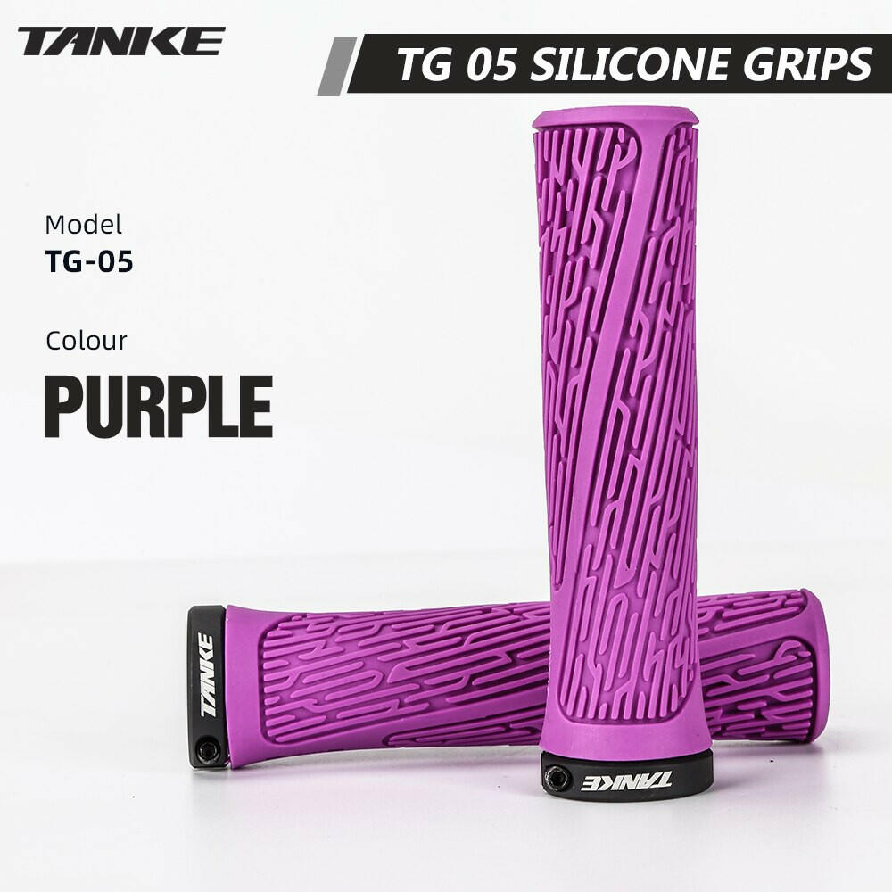 TANKE folding Bike Handlebar Grip Silicone handle grip 1Pair MTB Mountain road Bicycle Cover Anti-slip Strong Support Single-WAYBIKER