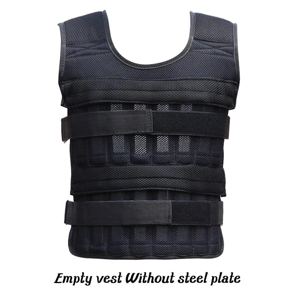 SUTEN 20kg/50kg Loading Weighted Vest For Boxing Training Workout Fitness Equipment Adjustable Waistcoat Jacket Sand Clothing-WAYBIKER